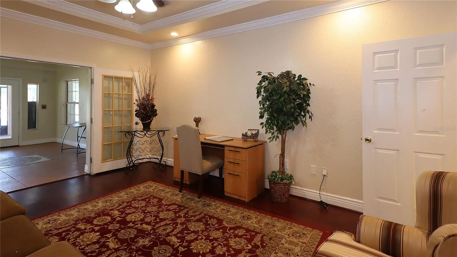 with beautiful wood floors...
