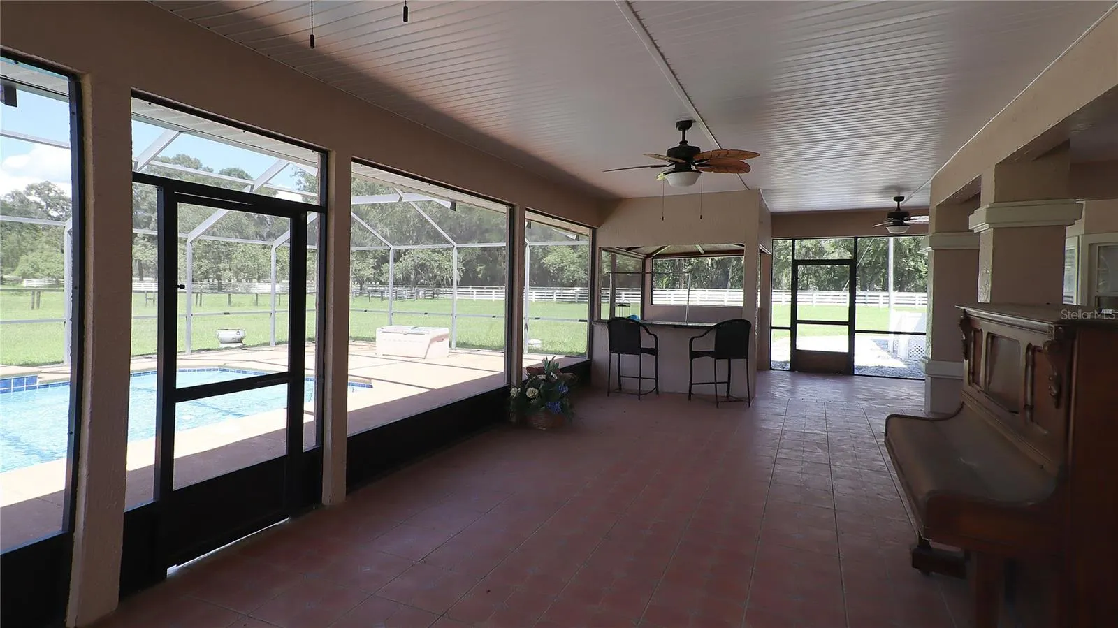 which is screen enclosed...