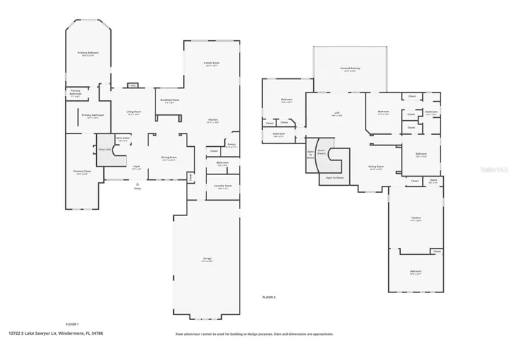 Floor Plan - Approximately 5,139 SF of Living Space