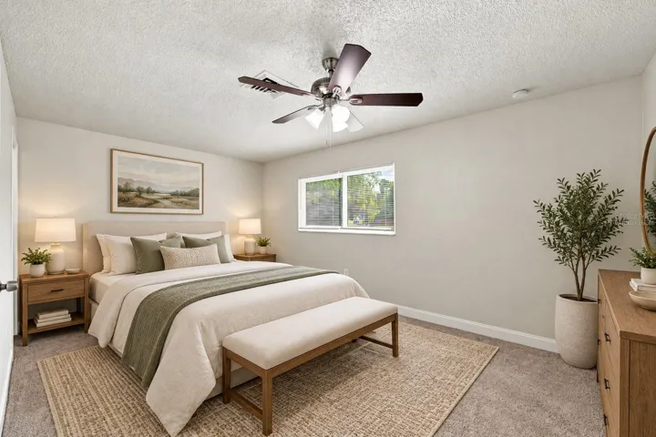 Virtually Staged Primary Bedroom
