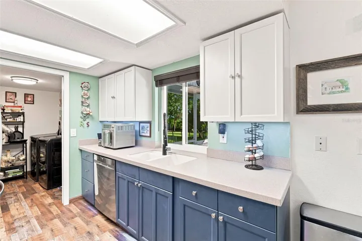 Two Tone Cabinets With Patio Pass Thru