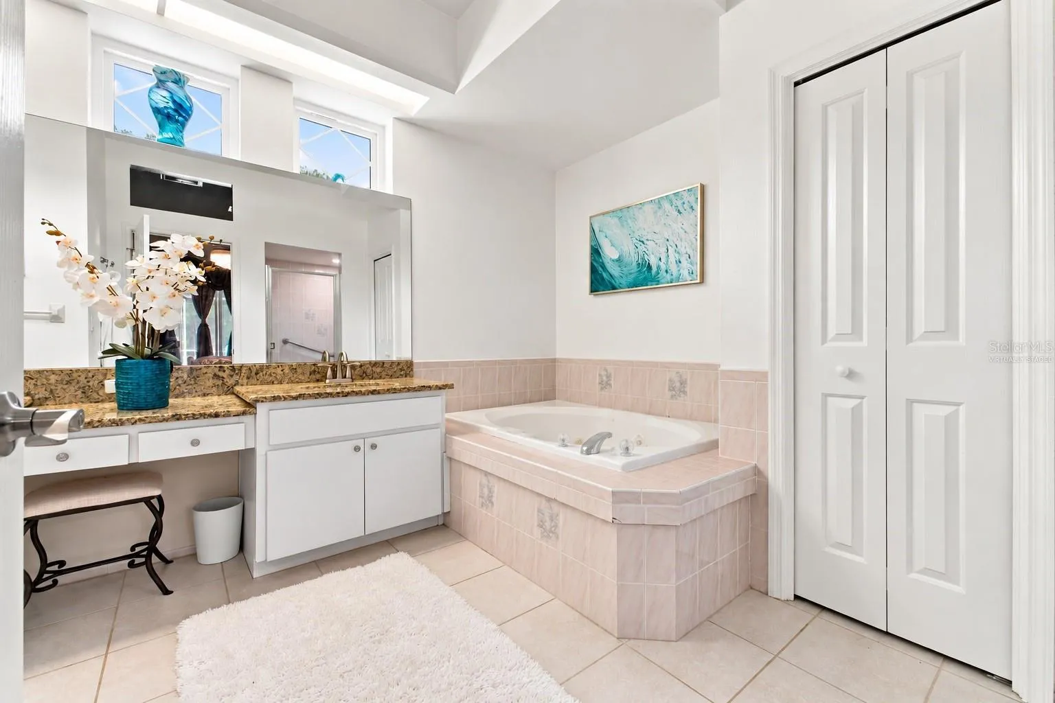 Virtually StagedPrimary bathroom