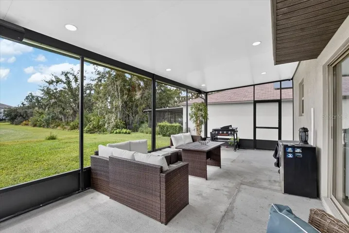 Screened in back patio