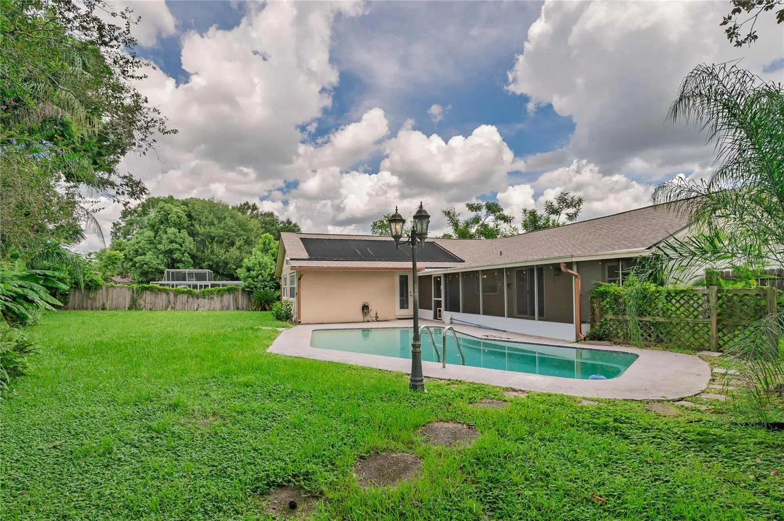 Solar Heated Pool. Back Yard
