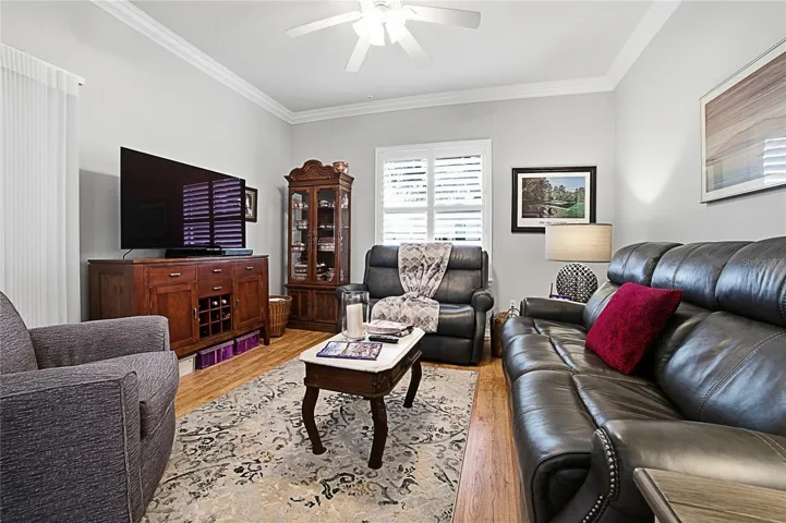 Family Room With Smart Drip Sheer Drapes