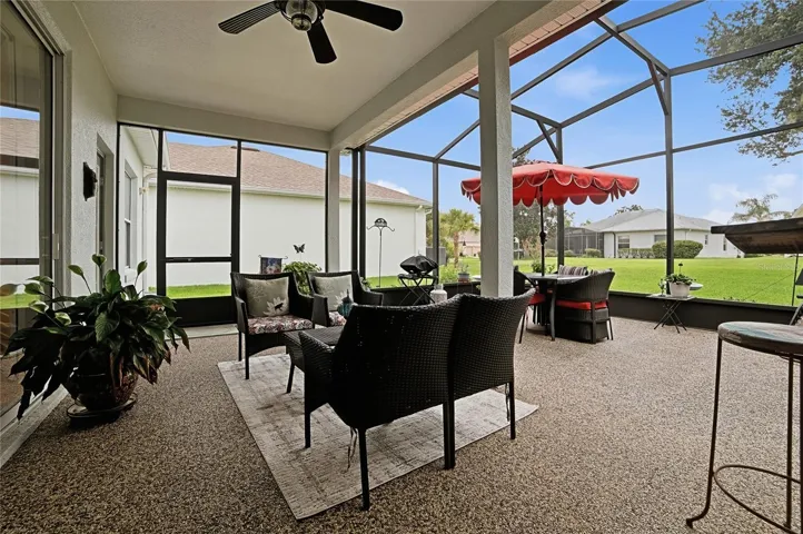 Time to Relax away from the Floride bugs and heat. Sit under cover or hang out under the Birdcage.