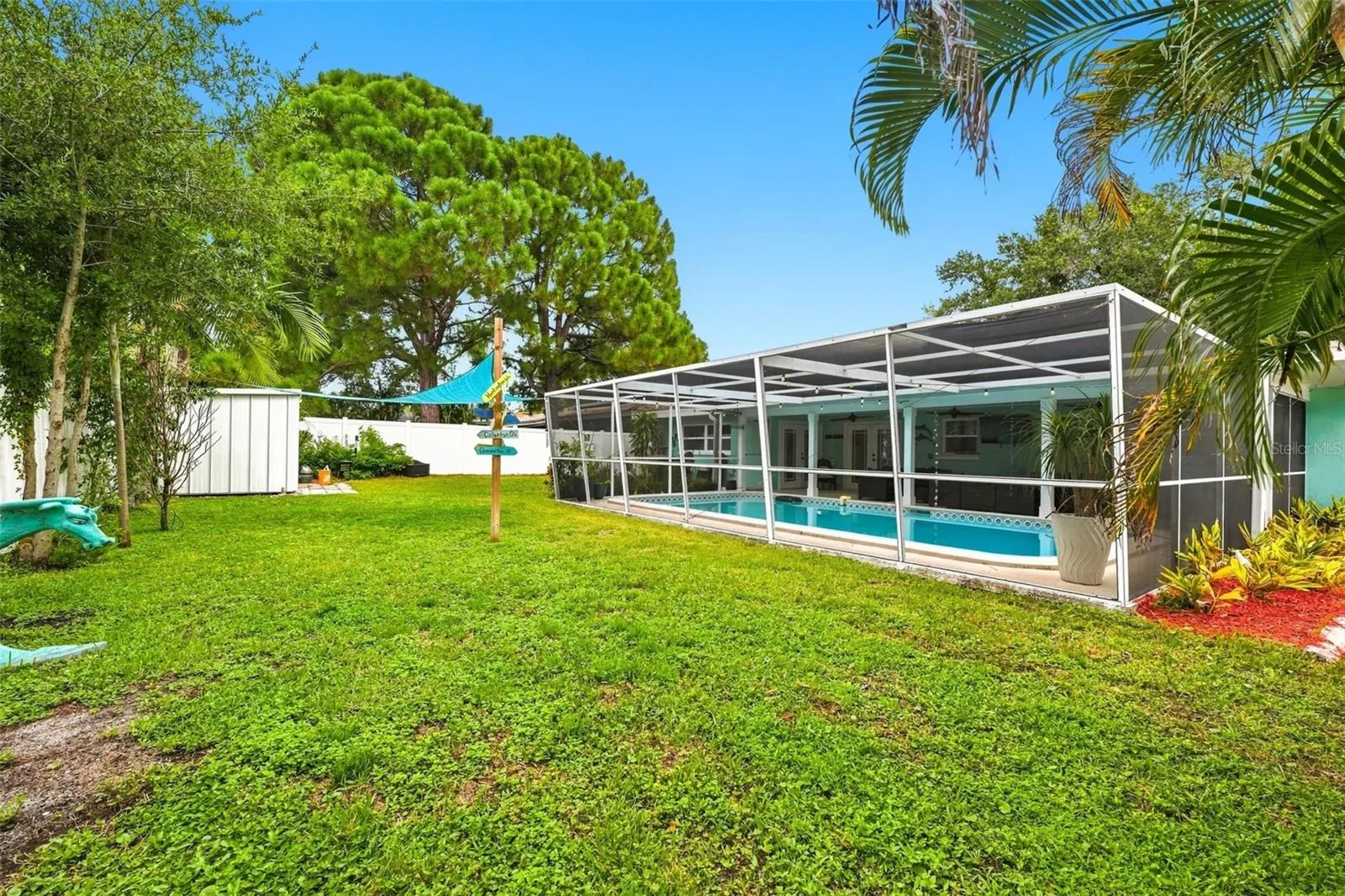Fully Fenced in Backyard