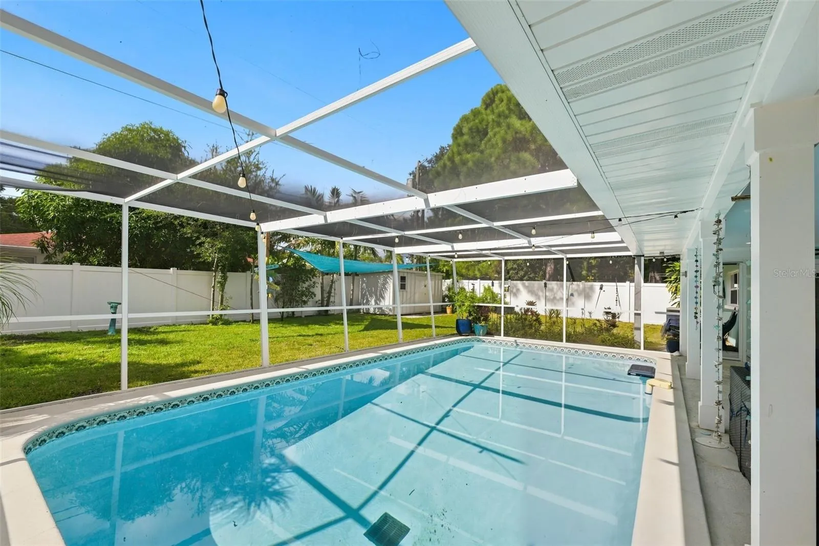 Heated saltwater pool