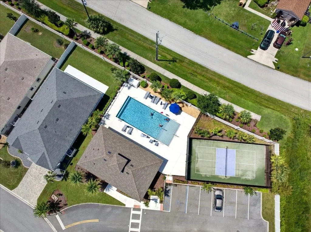 Pickleball Court, Clubhouse, Pool.