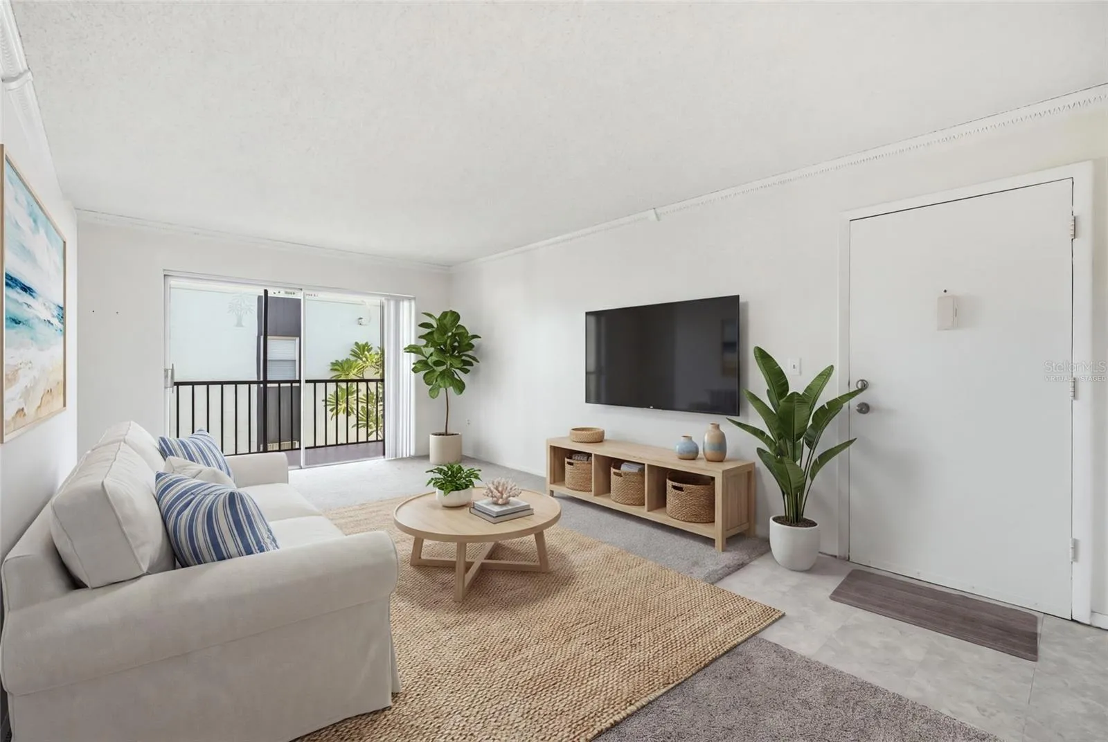 Virtually staged Living Room