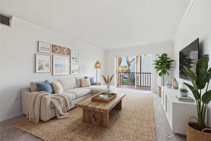 Virtually staged Living Room