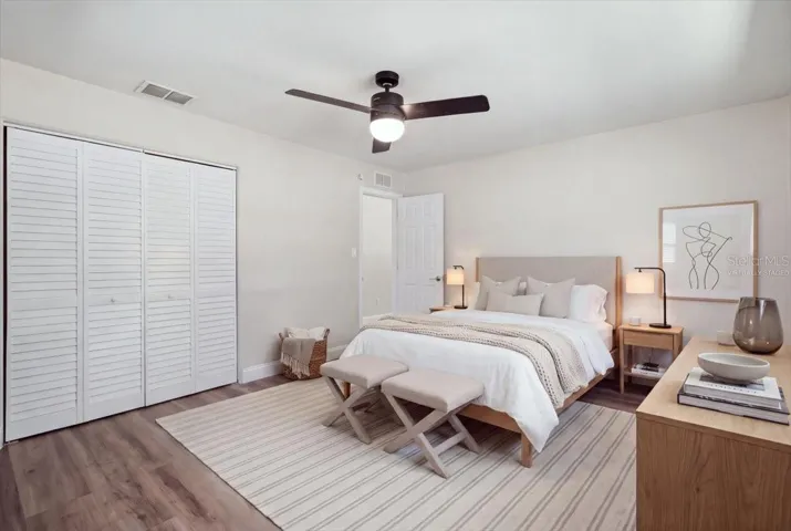 Virtually Staged Primary Bedroom
