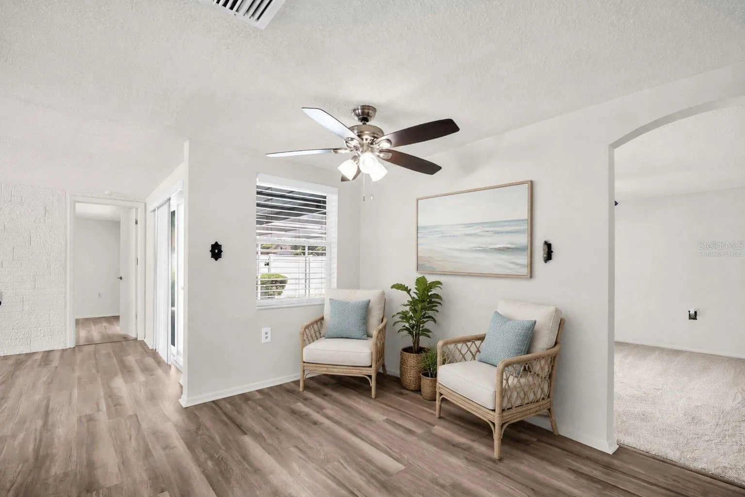 Breakfast nook or coffee area. Virtually Staged