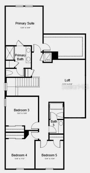Second Floor Plan - Additional Highlights Include: GE refrigerator, washer and dryer, window blinds throughout, and extended LVP flooring on the first floor