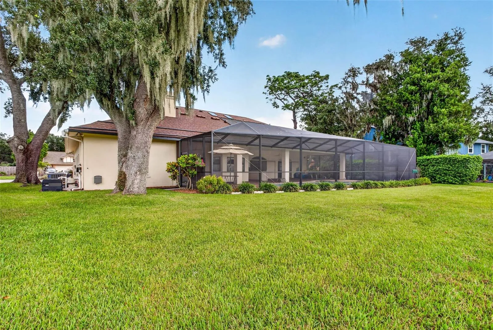 very large back yard