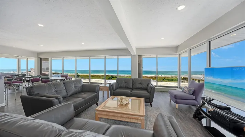 Panoramic Views of Siesta Beach from the Club Room.