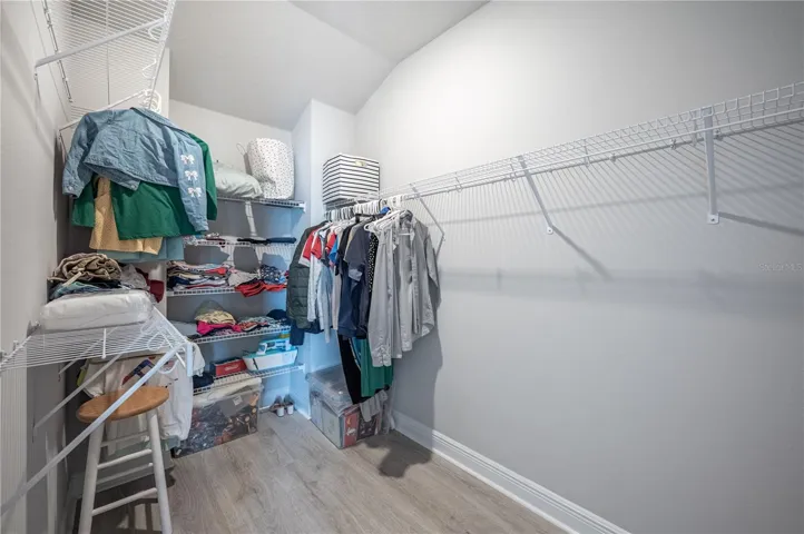 Extra large walk-in closet.