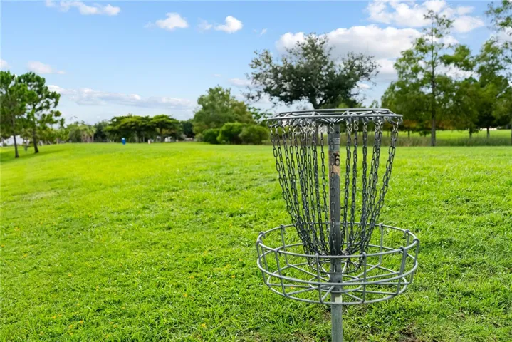 Frisbee golf at Payne Park--as well as a playground, red clay track and tennis center.