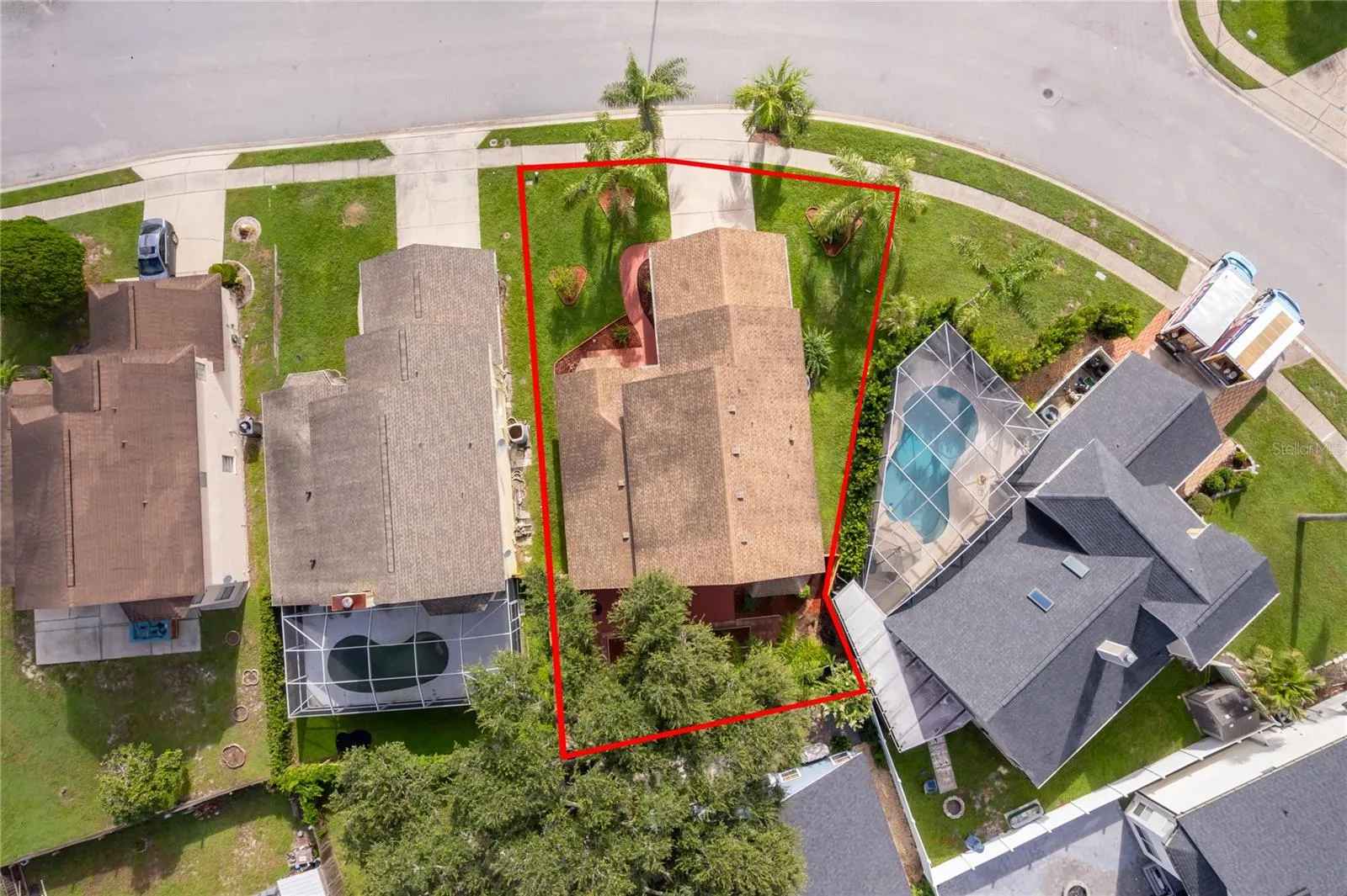 Aerial View of Property Lines
