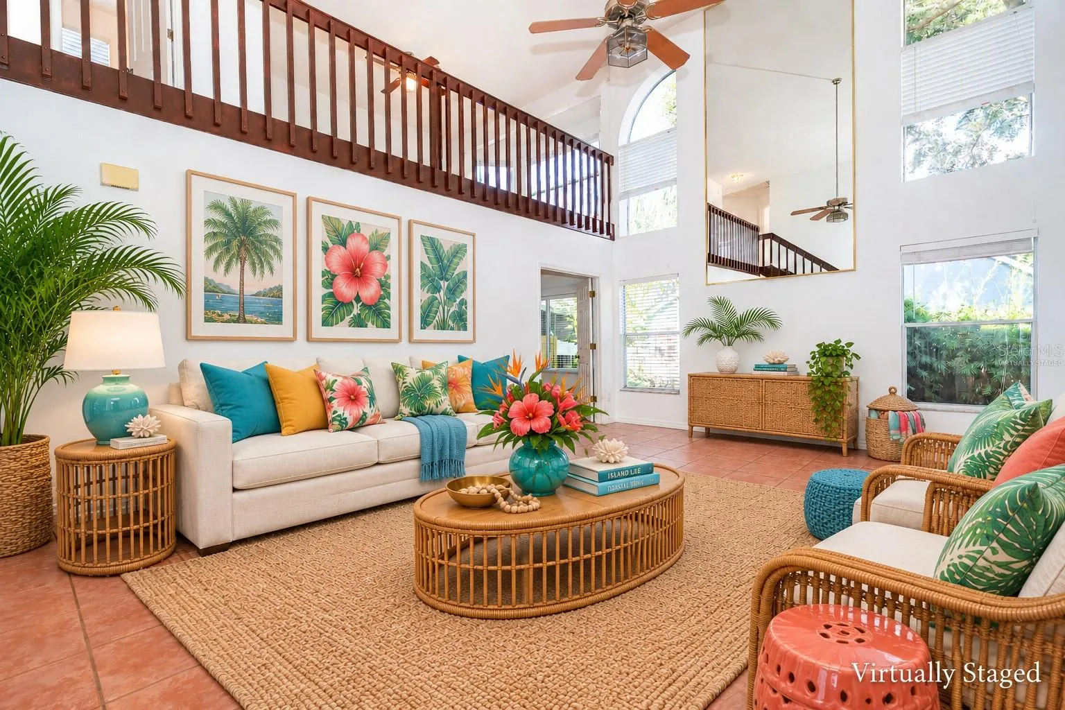 Virtually Staged Living Room