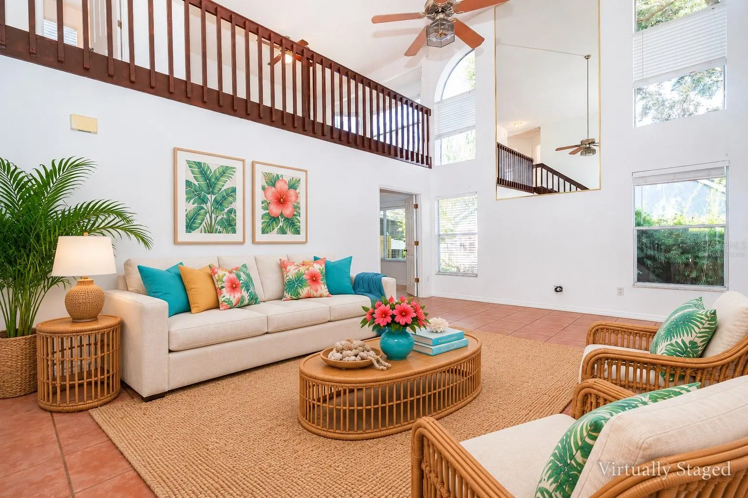 Virtually Staged Living Room