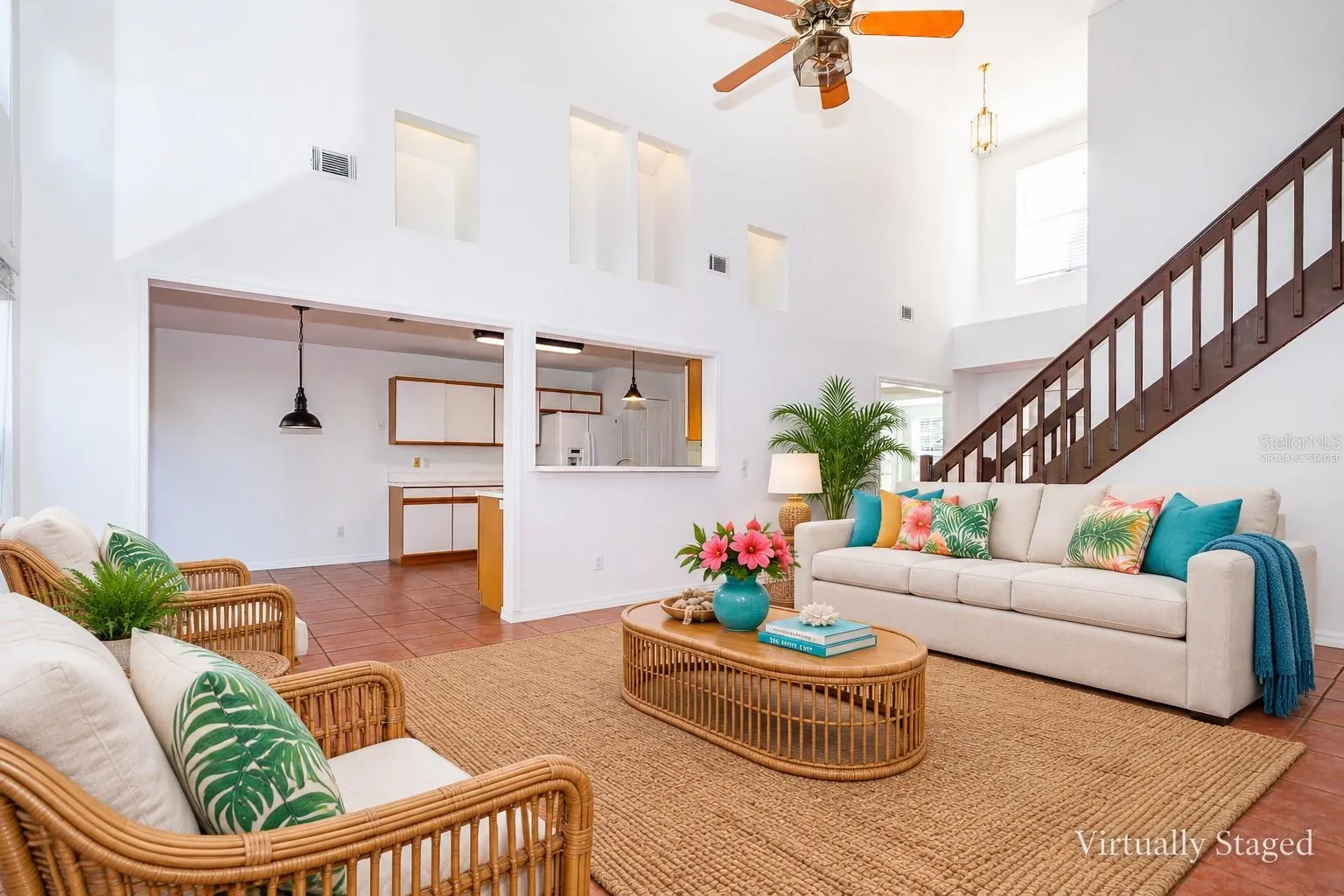Virtually Staged Living Room