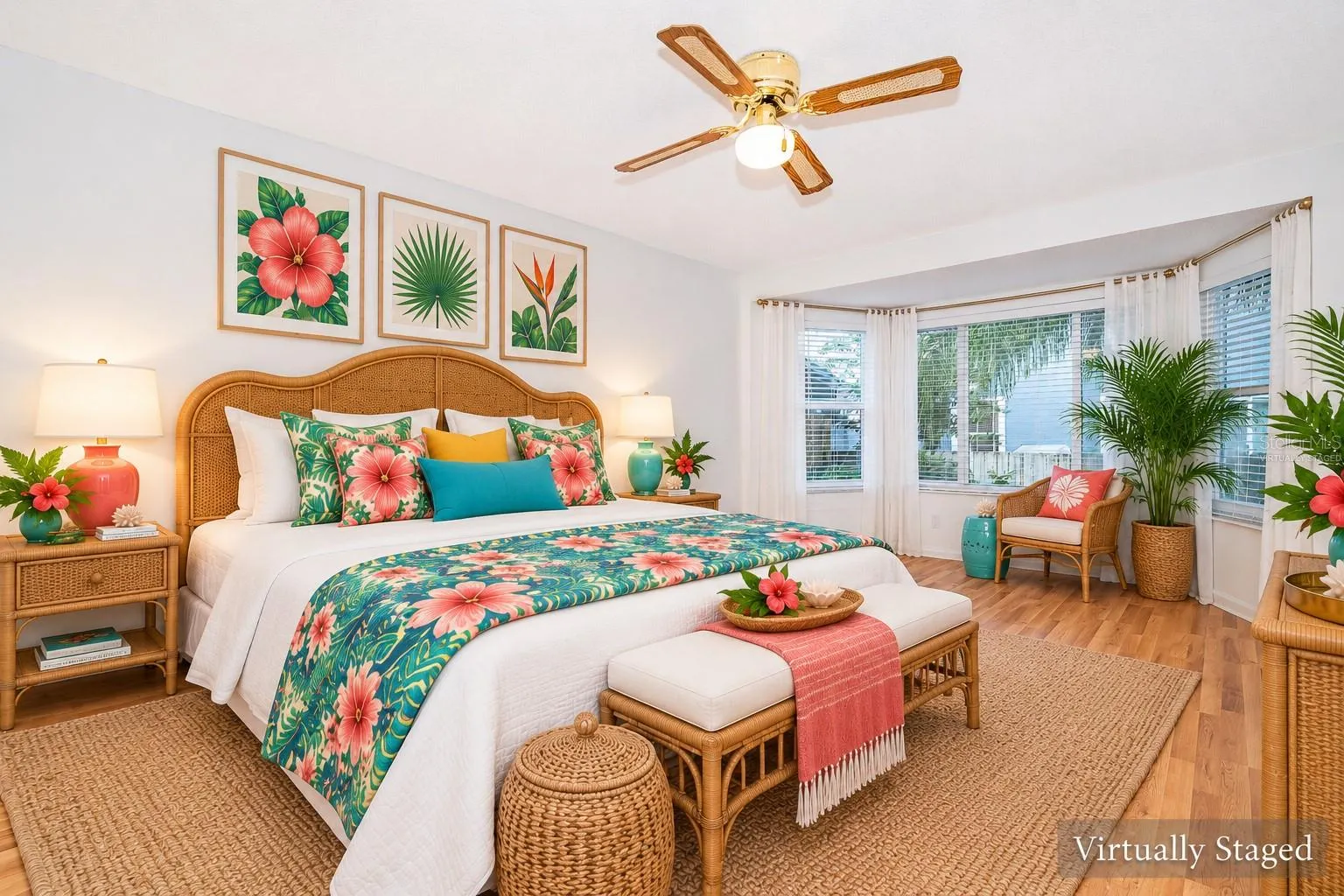 Virtually Staged Primary Suite
