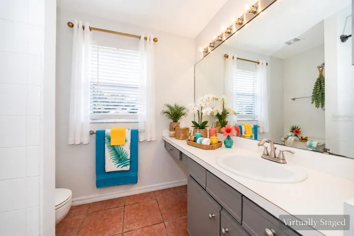 Virtually Staged Guest Bathroom
