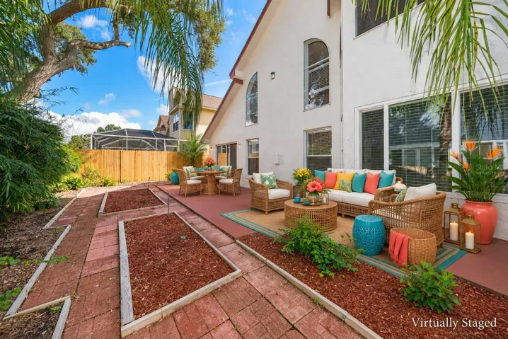 Virtually Staged Rear Yard