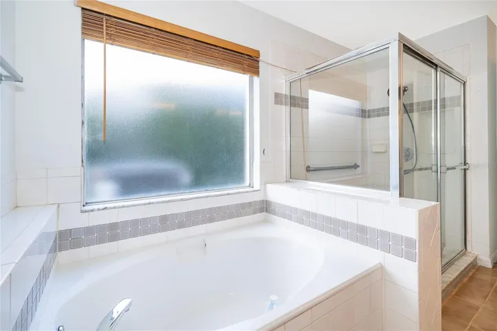 Garden Tub and Seperate Shower in the Primary Bath
