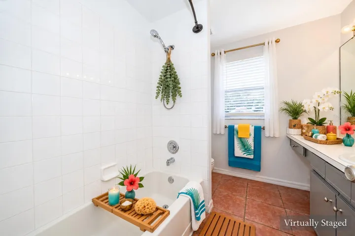 Virtually Staged Guest Bathroom