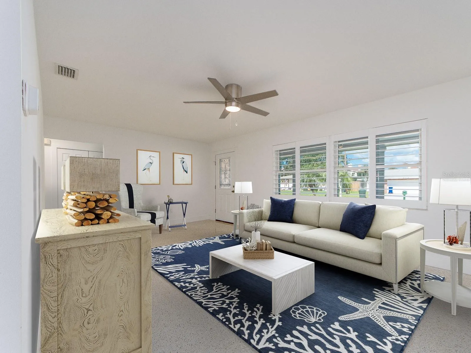 Virtually Staged living Room