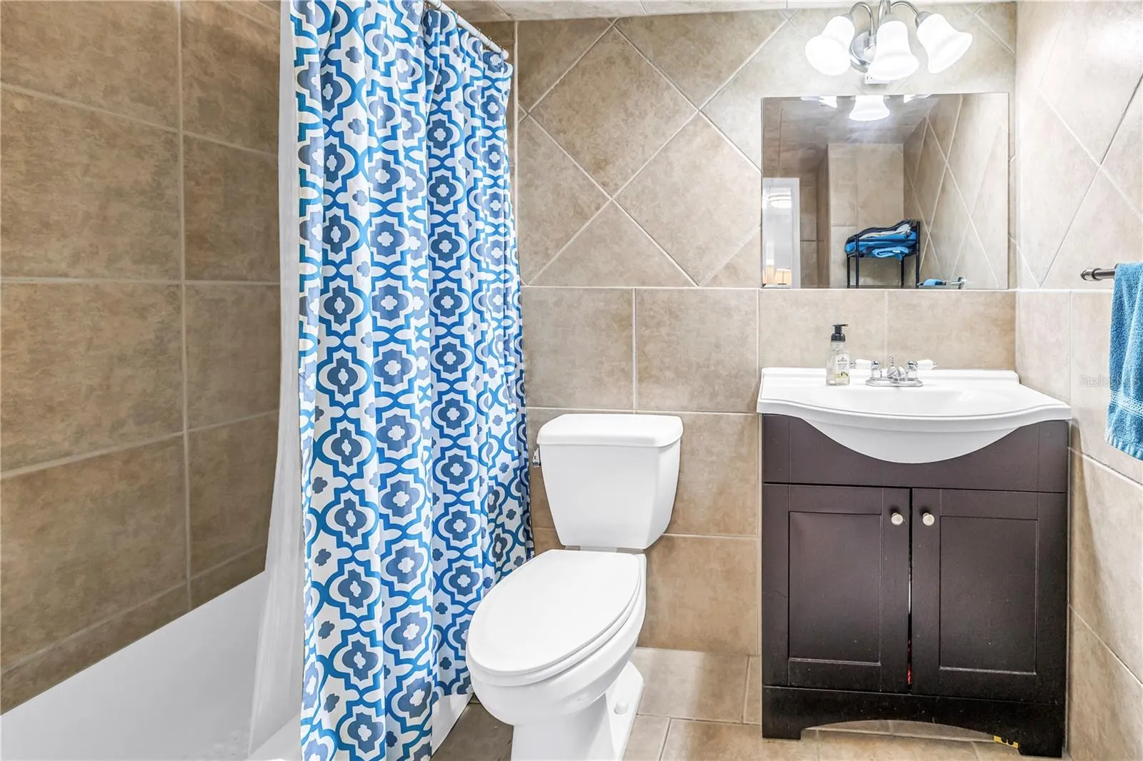 Guest bath in the hall
