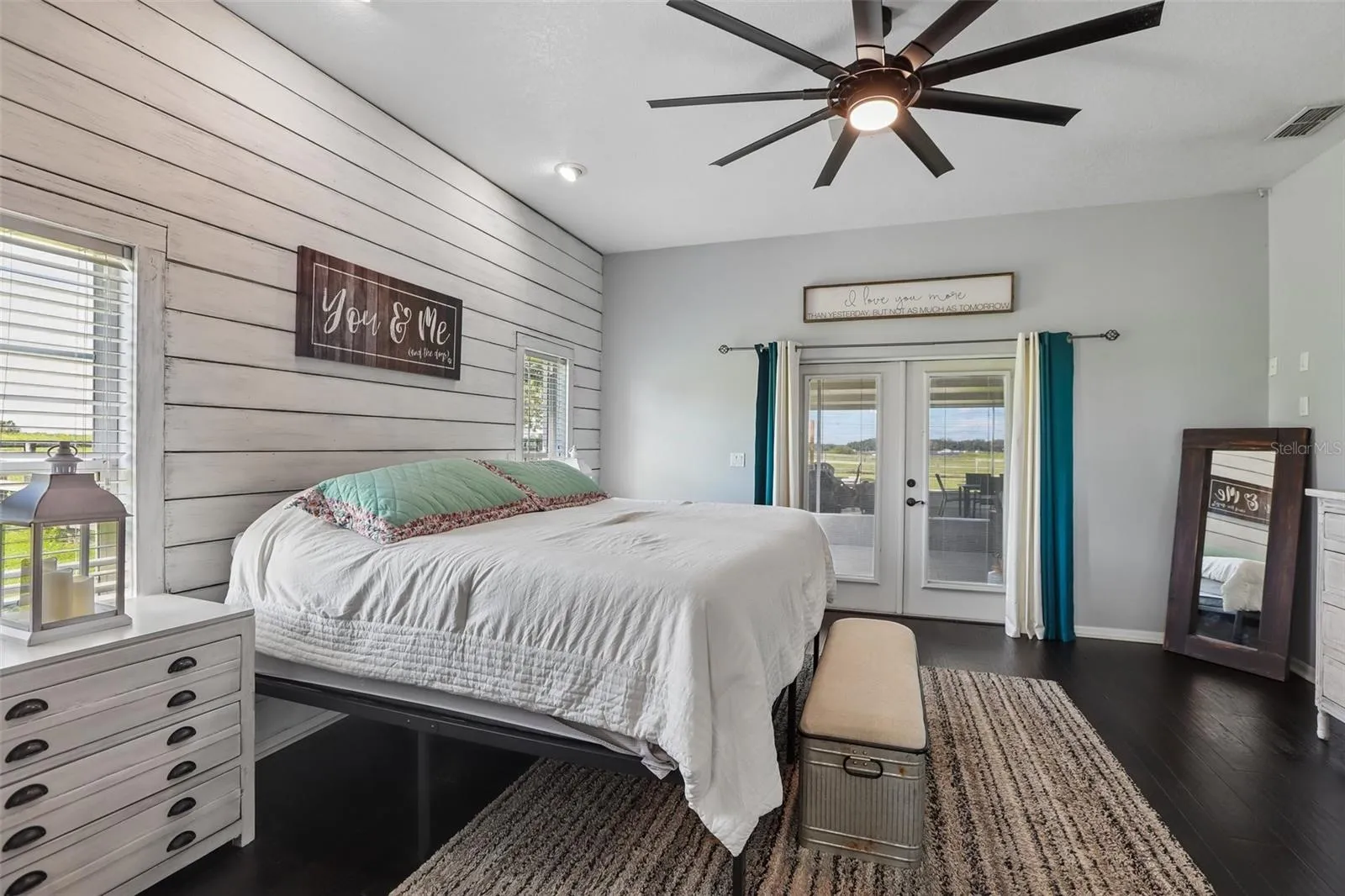 Primary Bedroom With Barn door to Primary Bathroom