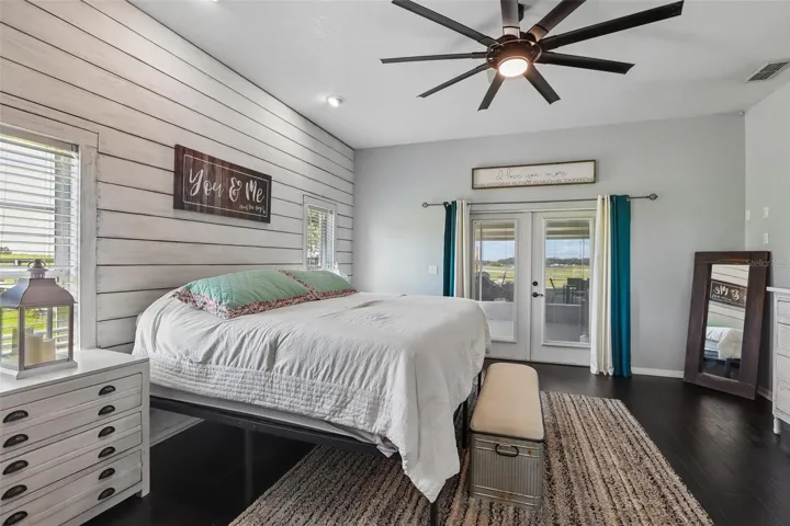 Primary Bedroom With Barn door to Primary Bathroom