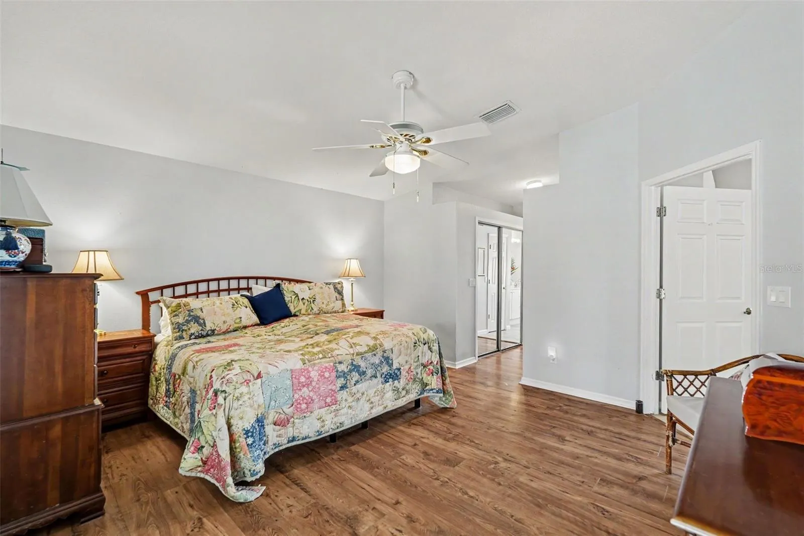Primary Bedroom in split floor plan from other bedrooms