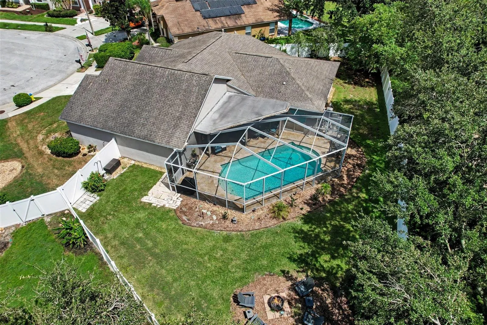 An aerial view