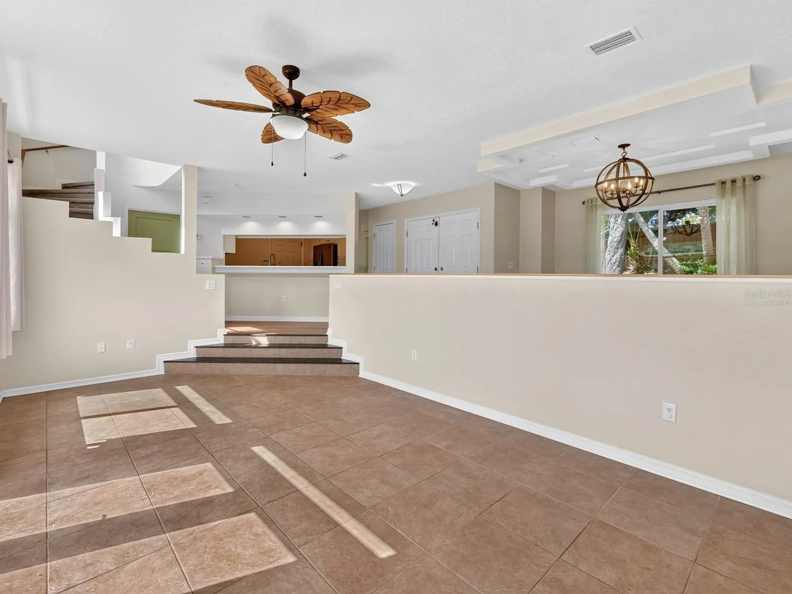 Virtually staged living room
