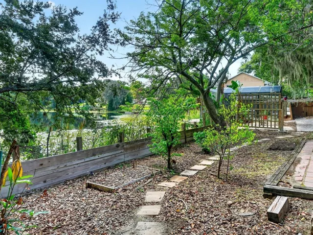Side yard overlooking the lake