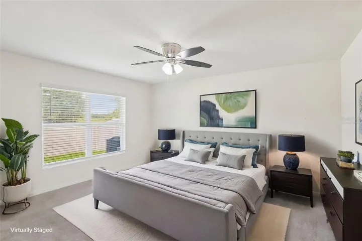 Virtually staged bedroom