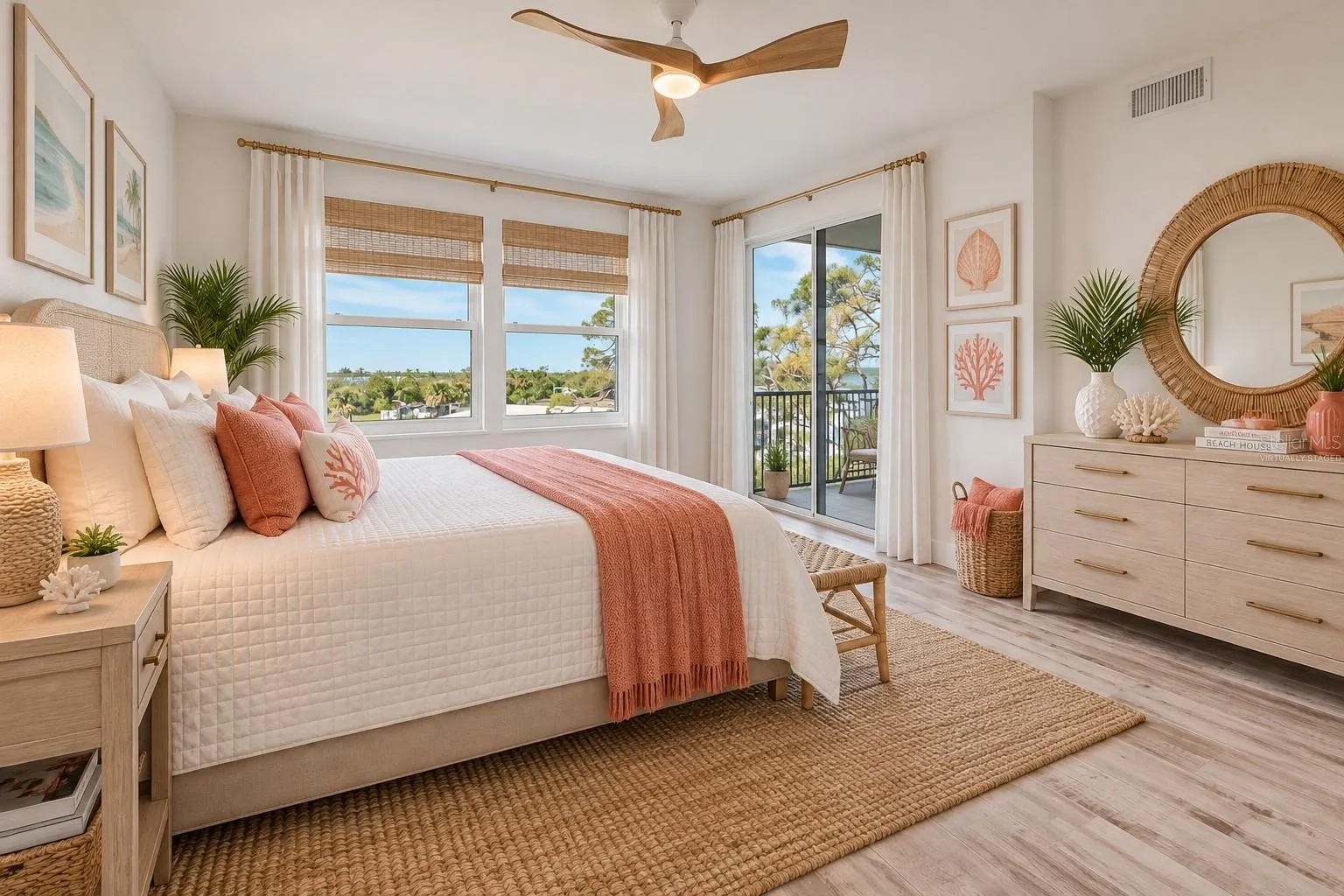 Virtually Staged Primary Bedroom