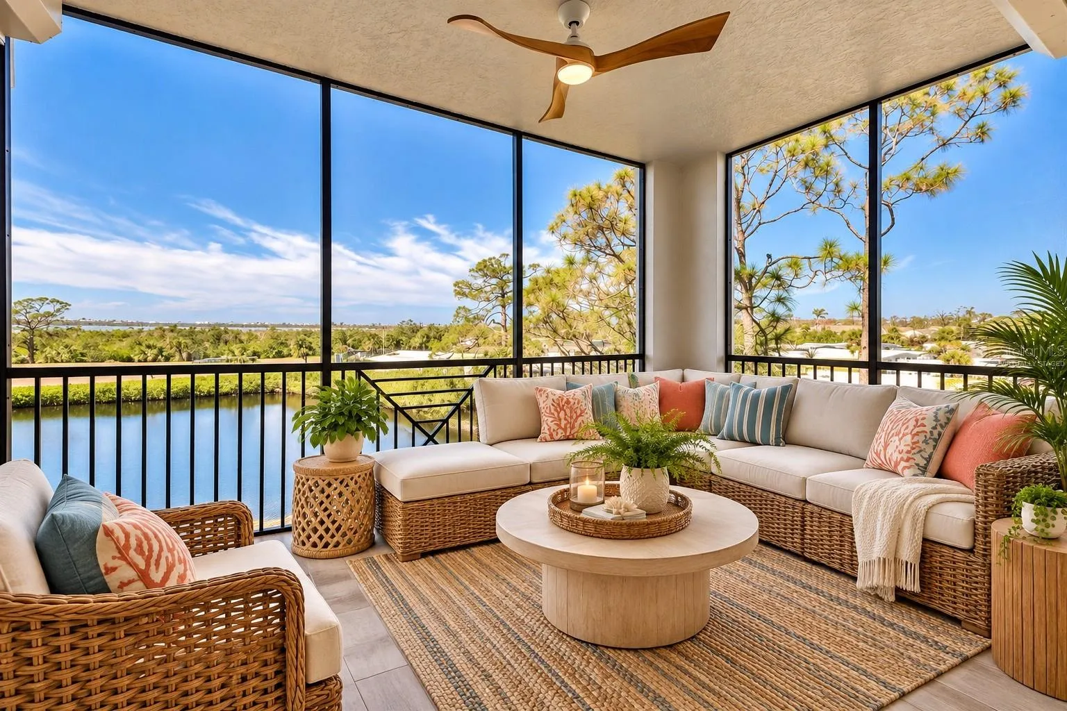 Virtually Staged as Lounging Area