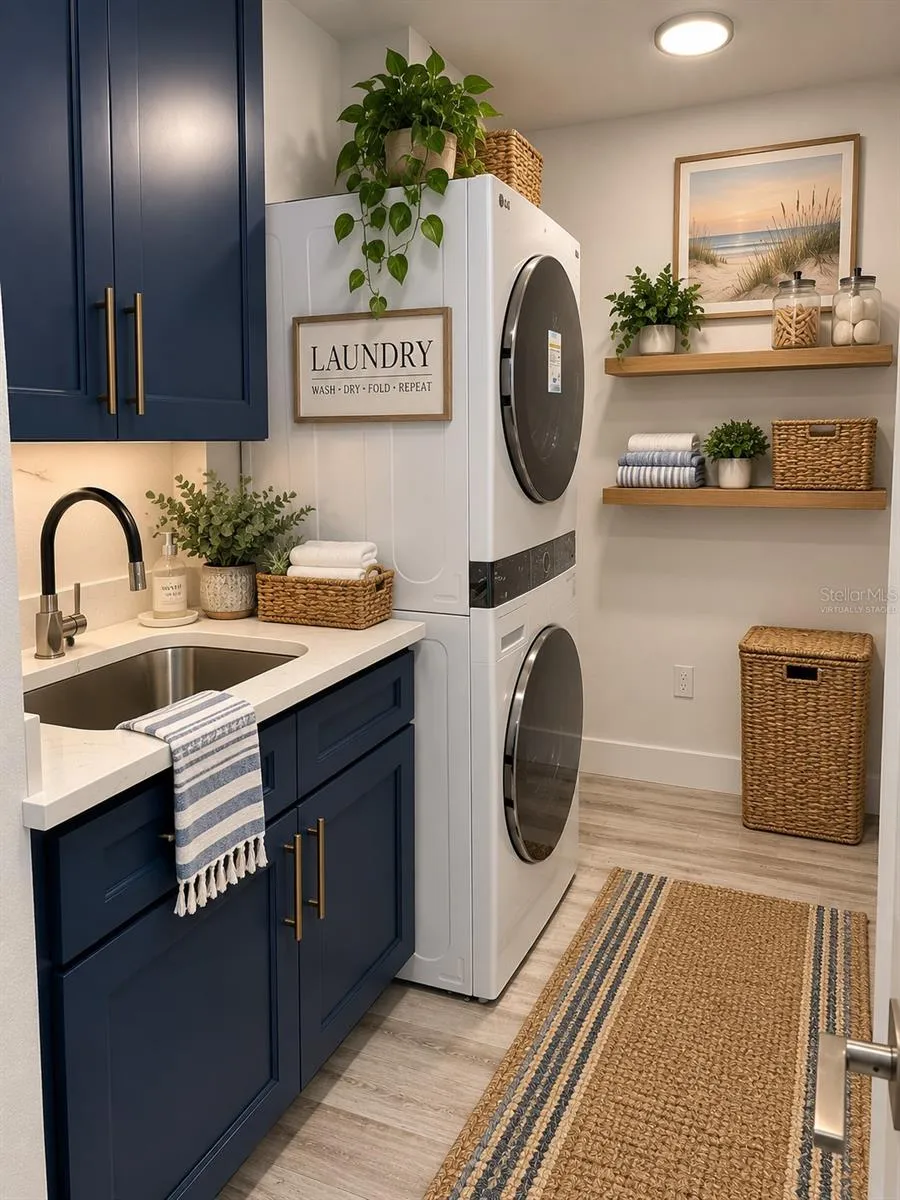 Virtually Staged Laundry Room