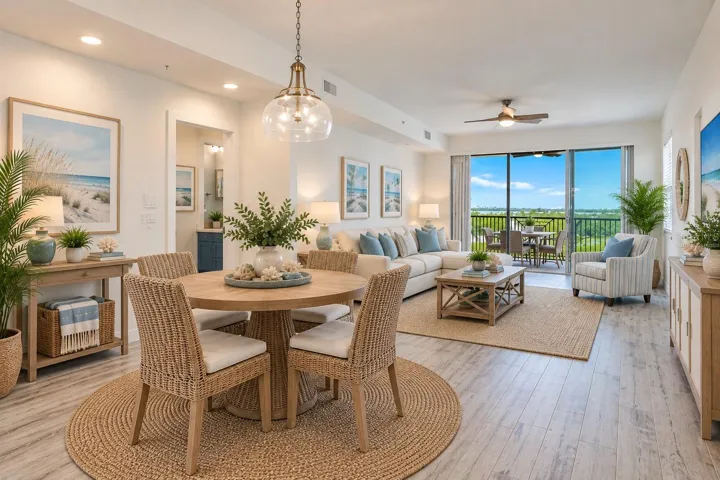 Virtually Staged Kitchen to Lanai