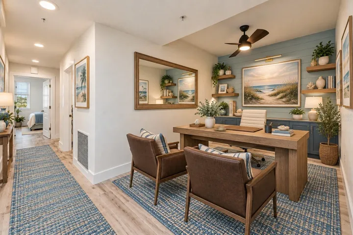 Virtually Staged Flex Room as an Office