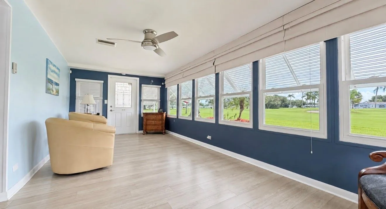 Florida room with double pane windows