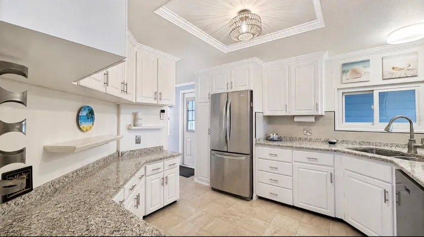 kitchen with stainless steel appliances and quartz countertops