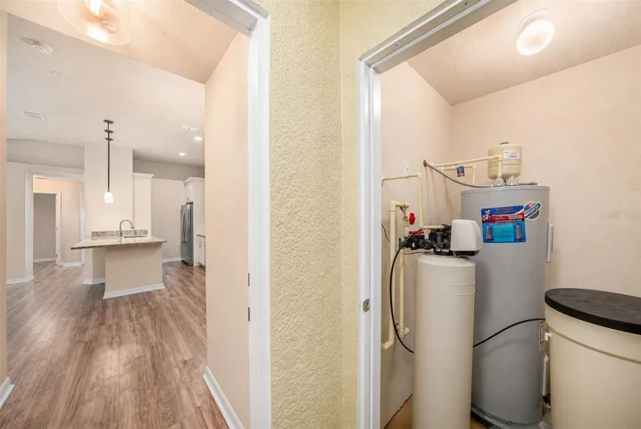 Water heater and water softener.