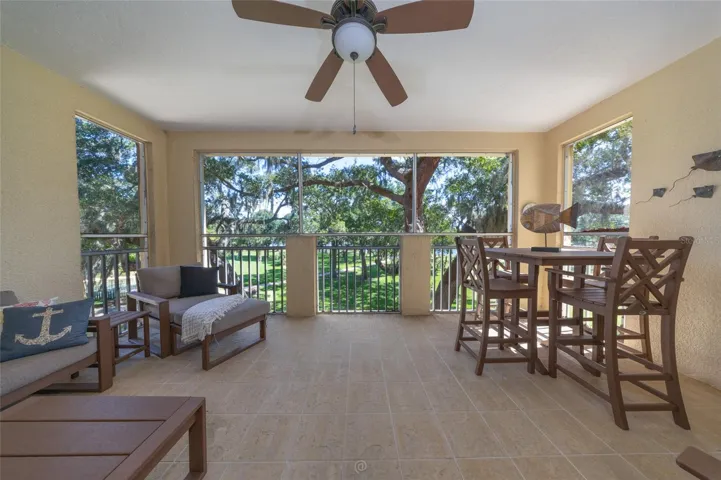 SCREENED PATIO WHERE YOU CAN "HANG OUT" BOTH DAY AND NIGHT