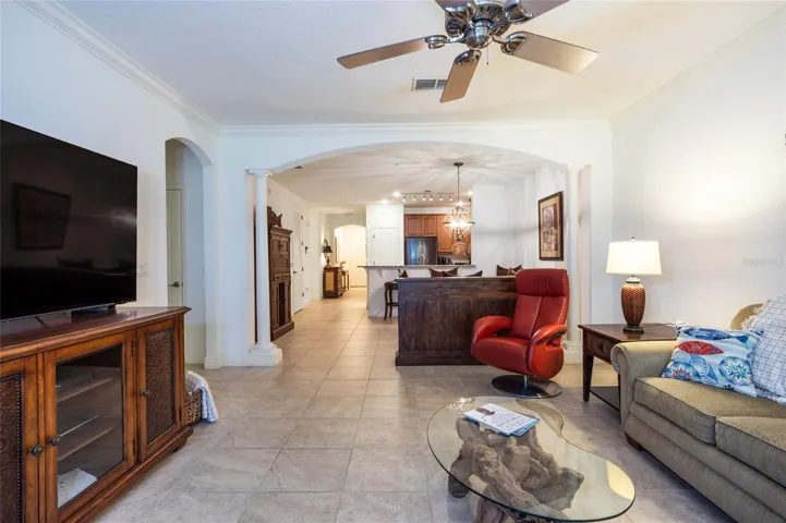 TOTALLY TILED LIVING AREA